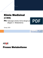 Hadi - 2021 - Kimia Medisinal I - P4. Hubungan Struktur Kimia Dengan Proses ADME (Bagian 3. Metabolisme)