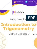 Chapter 8 INTRODUCTION TO TRIGONOMETRY MCQs