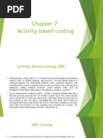 Activity Based Costing