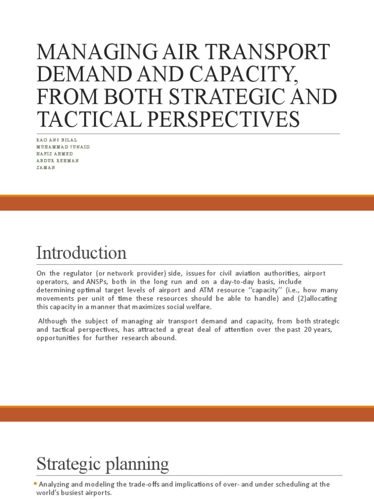 Managing Air Transport Demand & Capacity | PDF | Airlines | Airport