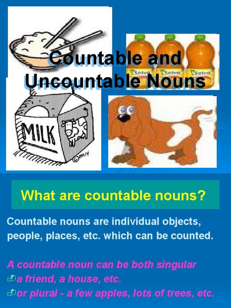 Countable and Uncountable Nouns PDF Noun Grammatical Number