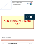 Aide Memoire Tables SAP