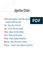 Adjective Order