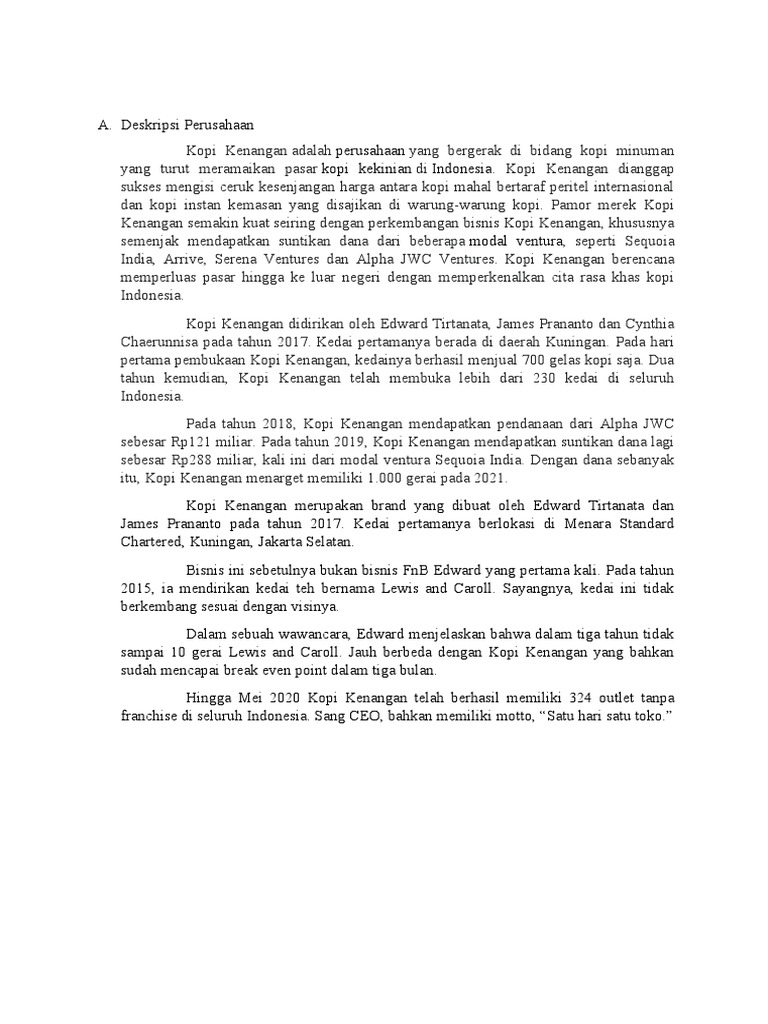 Kopi Kenangan | PDF
