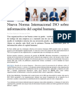 2019-01-15 - Nueva Norma Internacional ISO Sobre Informacin Del Capital Humano