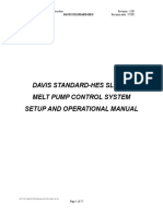 Davis Standard-Hes SLC 500 Melt Pump Control System Setup and Operational Manual