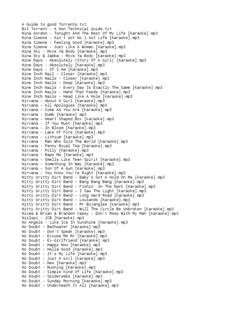 01 Track Listings Part 15 | PDF | Songs