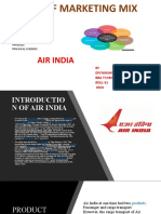 7 P'S of Marketing Mix: Air India