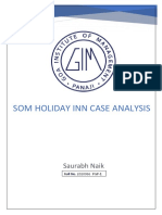 Som Holiday Inn Case Analysis: Saurabh Naik