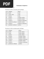 Declension of Adjectives