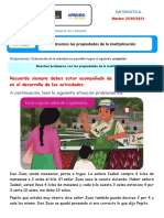 25 MART MAT Usamos las propiedades de la multiplicación