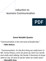 Introduction To Business Communication