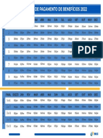 Calendário de Pagamento de Benefícios 2022