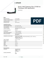 Product Data Sheet: Basic HMI Gateway Box STM6 For Faceless HMI Application