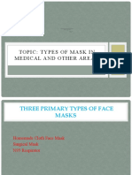Topic: Typ Es of Mask in Medical and Other Areas: Fabrics Manufacturing Assignment-1