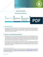 Technical Note Evaluation Matrix