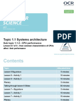 Topic 1.1 Systems Architecture: Sub Topic 1.1.2 - CPU Performance