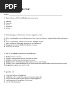 CH 4 Tissue Practice Test