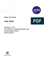 Mark Scheme: July 2019