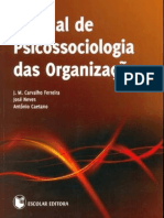 Manual Psicossociologia Organizações Resumo