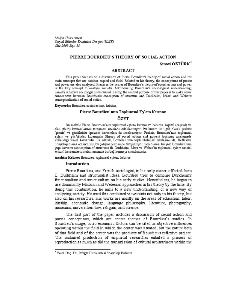 Bourdieus Theory Of Cultural Capital