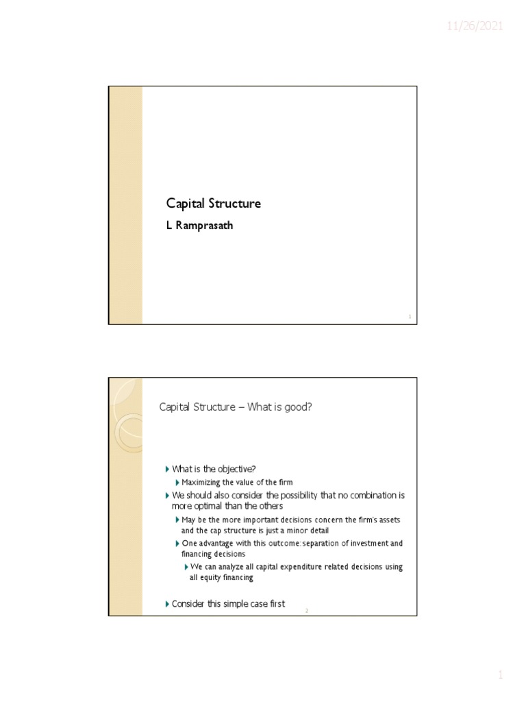 Capital Structure and Financial Strategy | PDF | Cost Of Capital | Stocks