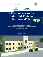 Industrial Training Institutes affiliation norms