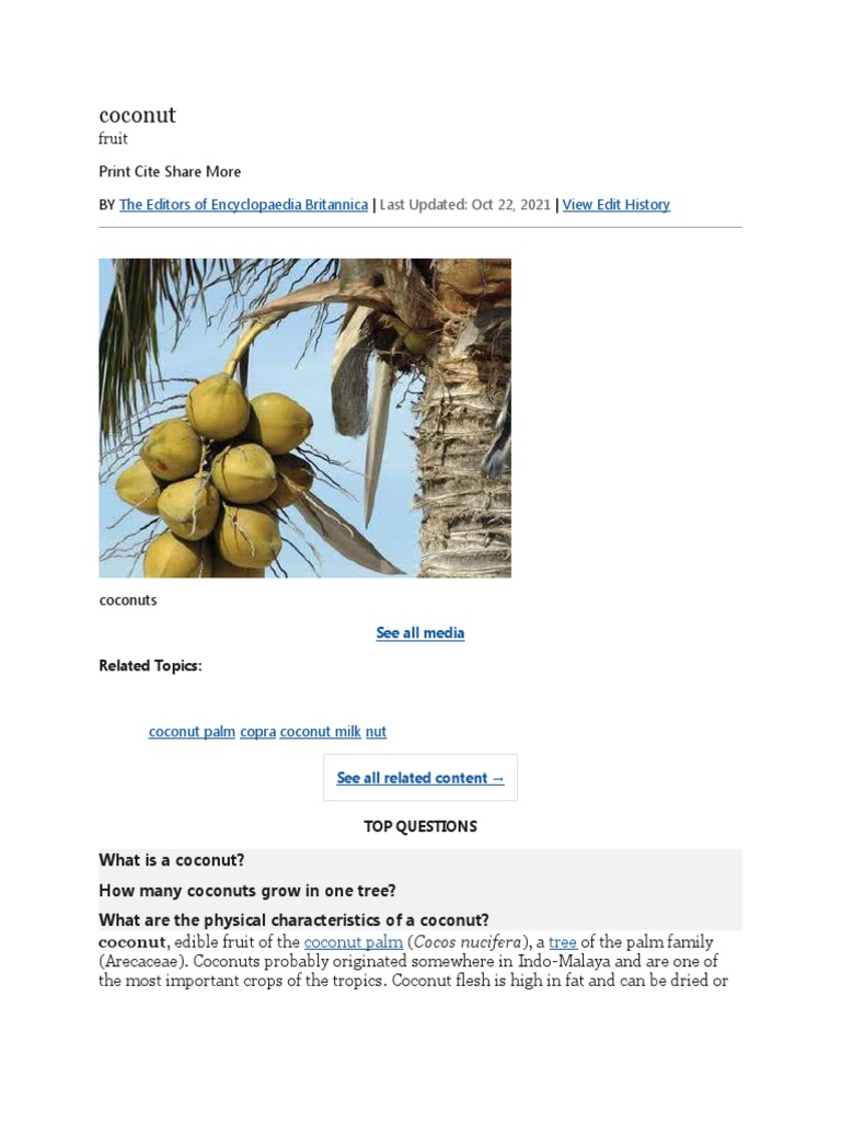 Coconut | PDF