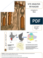 Site Analysis RR Nagar: Bangalore Site-2 SEM-5 SJB Sap