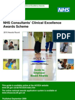 NHS Consultants' Clinical Excellence Awards Scheme: Guide To Employer Based Awards