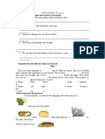 Write The Sentences Again and Use The Words Given.: Worksheet 4 Grade