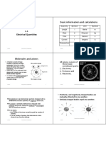 Basic Information and Calculations: L 1 Electrical Quantities