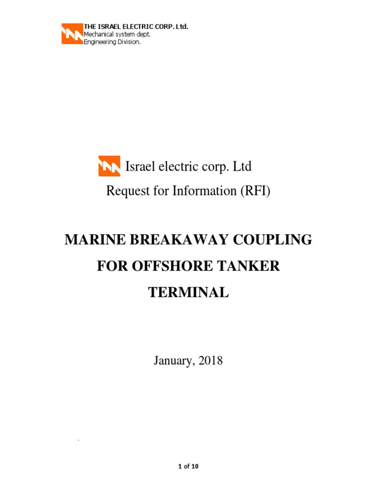 Marine Breakaway Coupling Final PDF Oil Tanker Anchor