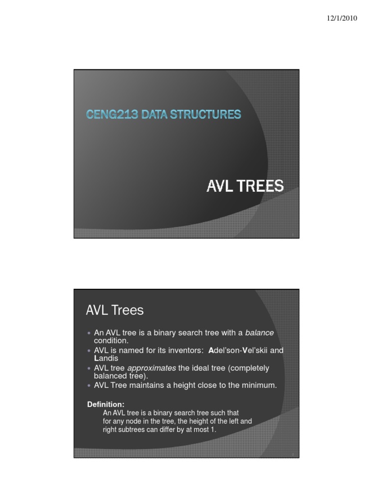 Understanding AVL Trees and Rotations | PDF | Computer Data ...