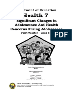 Health 7: Significant Changes in Adolescence and Health Concerns During Adolescence