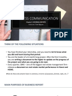 Business Communication: Chapter 9: Informal Reports