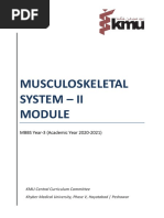 Musculoskeletal System - Ii: MBBS Year-3 (Academic Year 2020-2021)