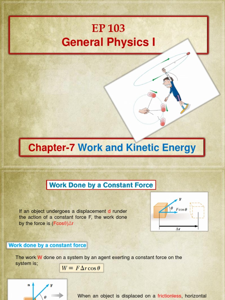 Ch7 - Work and Kinetic Energy | PDF | Force | Power (Physics)