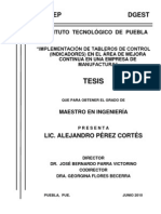 Tableros de Control en El Área de Mejora Continua