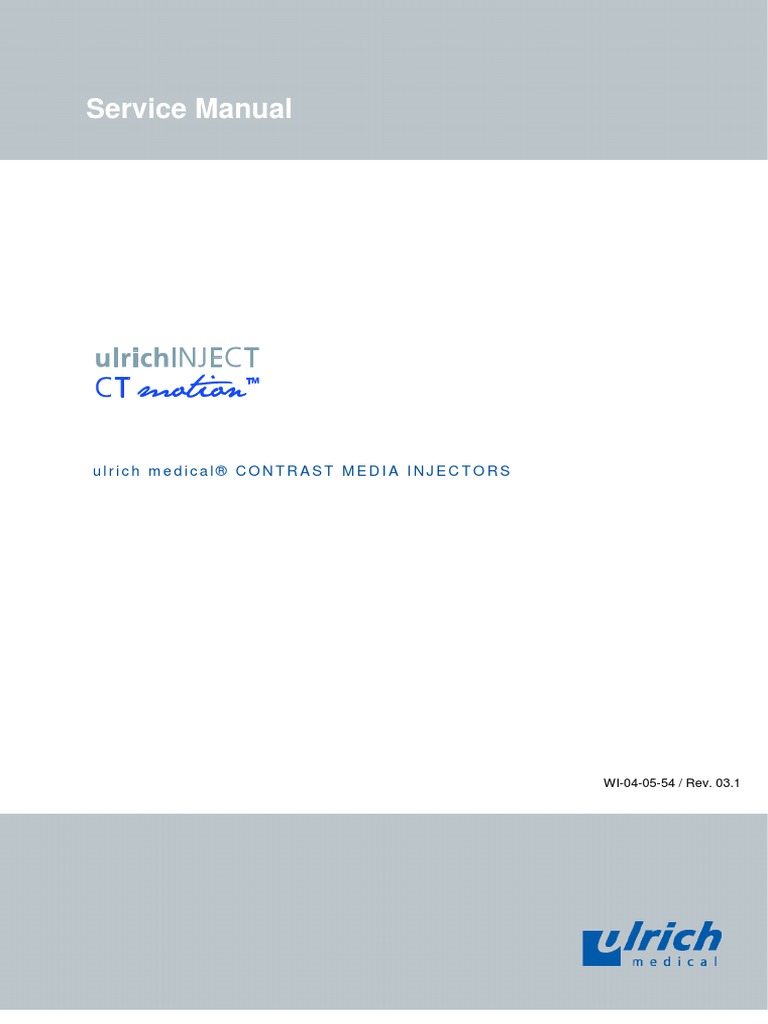 WI-04!05!54 - Service-Manual CT Motion - Rev 03.1 | PDF | Electrical ...