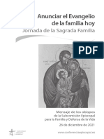 Jornada Sagrada Familia 2021 Mensaje Obispos