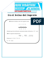 Ejercicios de Criptoaritmética para Segundo de Secundaria