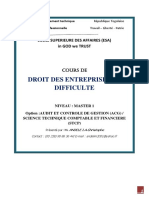 01 - Cours de Droit Des Entreprises en Difficulte