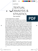 Textual Analysis and Stylistics
