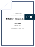 Internet Programming: Fourth Grade (Lecture 5)