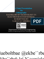 Power Point Presentation On Lithography: Bachelor of Technology in Electronics Engineering Submitted by Narayan Mishra