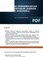 Sejarah Perkembangan Pemerintahan Daerah Di Indonesia