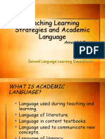 Teaching Learning Strategies and Academic Language: Anna Uhl Chamot Jill Robbins