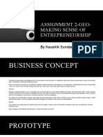 Assignment 2-Geo-Making Sense of Entrepreneurship: by Kaushik Sundararajan