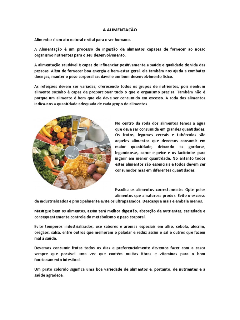 A Alimentação | PDF | Alimentos | Nutrientes, image size:768x1024